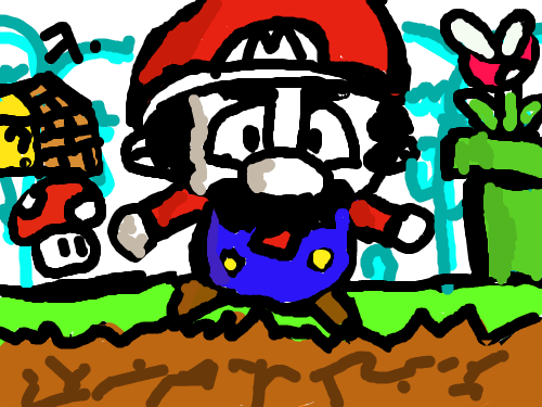 눈썹생긴 마리오 : 눈썹생긴 마리오 스케치판 ,sketchpan