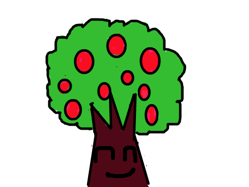 나무 : 사과나무 스케치판 ,sketchpan