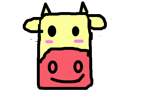 웃는소 : 귀여운소 스케치판 ,sketchpan