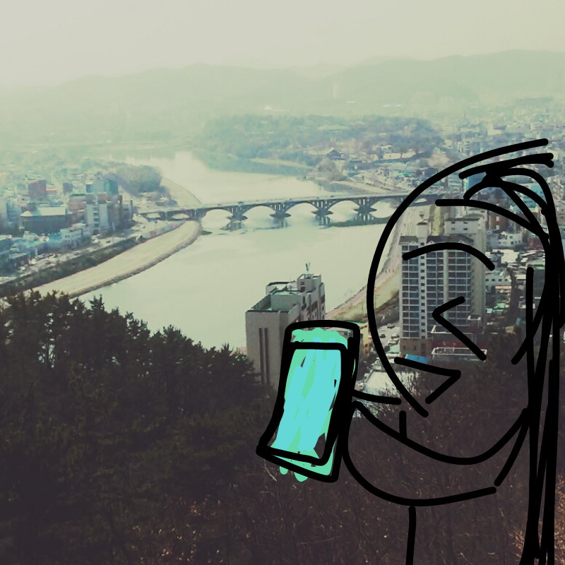선학산 갔.. : 선학산 갔다왔다는 증거(전망대에서 찍은 사진) 스케치판 ,sketchpan