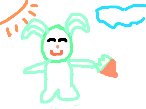 토끼 : 토끼를  표현했다 스케치판 ,sketchpan