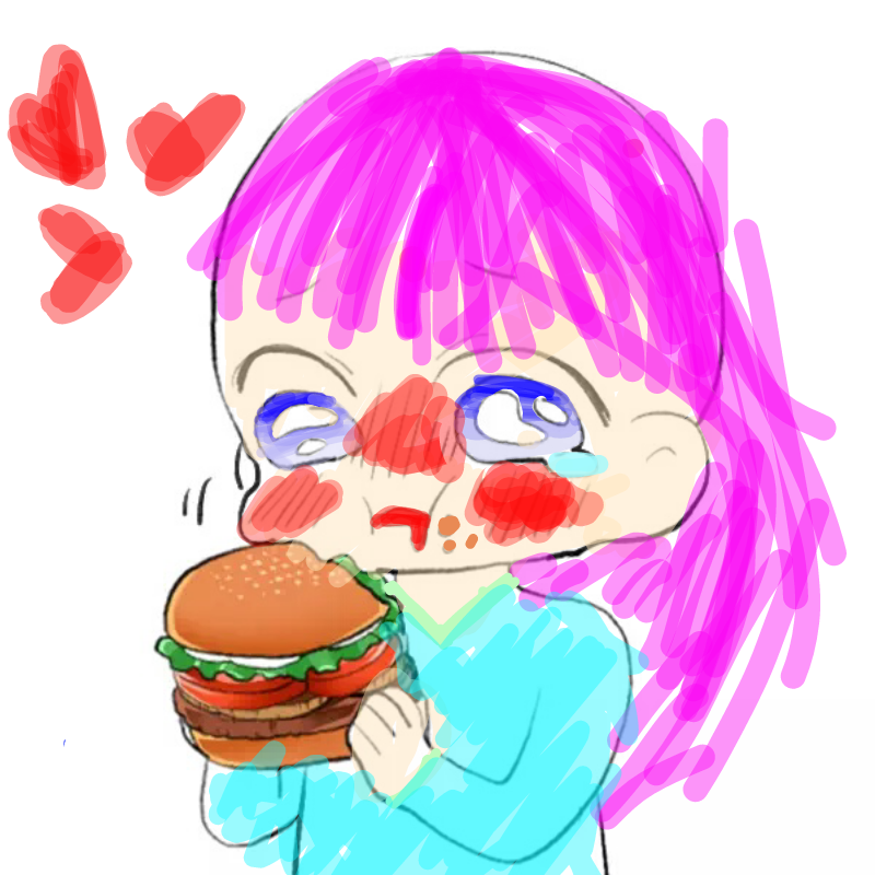 햄버거 첨 .. : 햄버거 첨 먹은 어린이↓↓ 스케치판 ,sketchpan