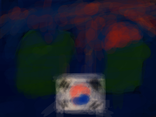 현실적으로 : 현실석으로 안개가 낀 독도!! 스케치판 ,sketchpan