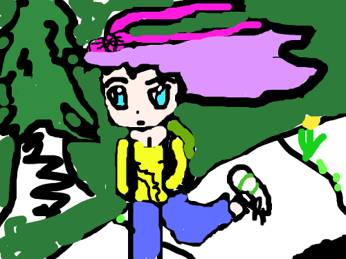 running anime girl : she epic 스케치판 ,sketchpan