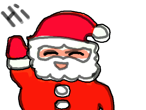 Santa Saying Hi : Santa waving and saying hi 스케치판 ,sketchpan