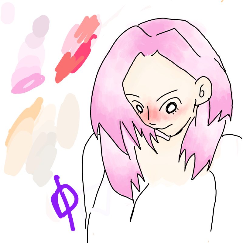 나중에 밝.. : 나중에 밝힐려고 했는데 사실 이 아이 모티브는 바로 벚꽃이에용ㅎㅅㅎㅋㅋㅋㅋ 사실 나루토 보고 '와..재수없다...'라는 생각으로 사쿠라 그린거긴하지만요 ㅋㅋㅋㅋㅋ 스케치판 ,sketchpan