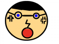 안경잡이 : 눈시력0.1이여서 안경을 끼고 다니는 안경잡이 중학생. 스케치판 ,sketchpan