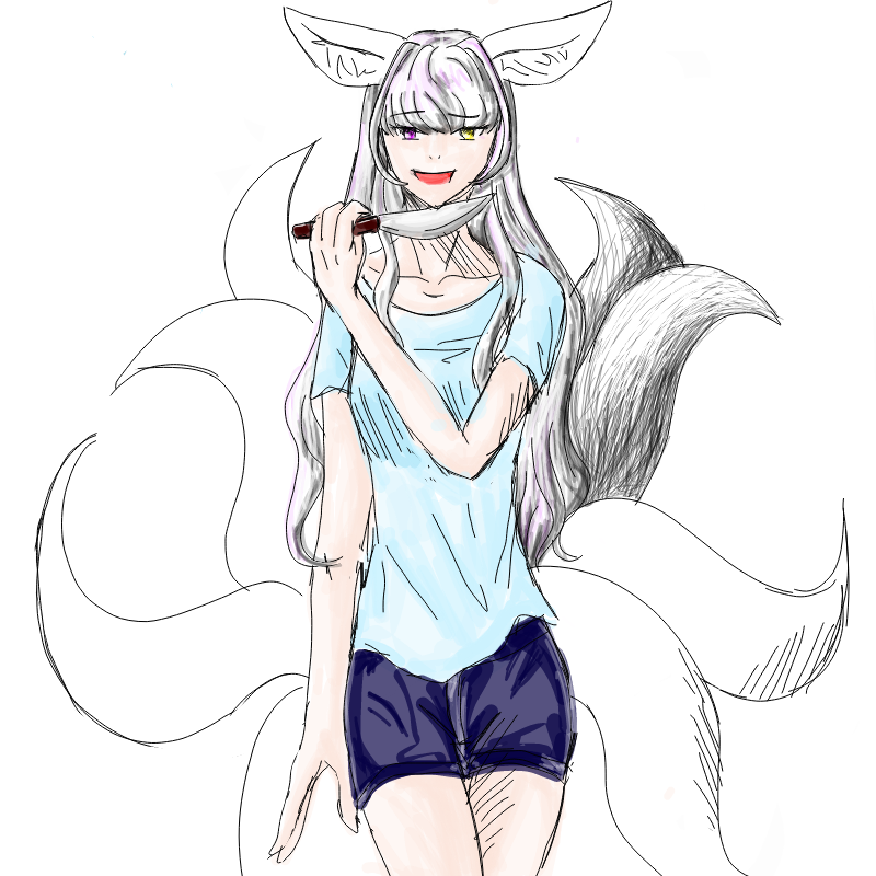 ㅁㅡㅁ꼬리.. : ㅁㅡㅁ꼬리 진짜 귀찮다.. 스케치판 ,sketchpan