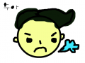 표정그리기 : 찡그린 얼굴 스케치판 ,sketchpan