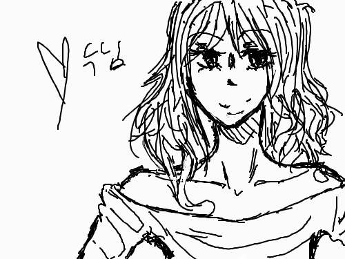 누님 : 네 누님분위기를 풍기는 분을 그려보고싶었어요 스케치판 ,sketchpan