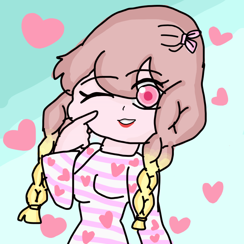 나도 악마.. : 나도 악마님 처럼 자캐 꾸밈(+귀칼 보고 미츠리 머리 스타일 해봄+염색) 스케치판 ,sketchpan