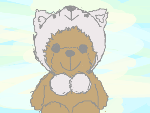 작은곰이에요.. :   스케치판 ,sketchpan