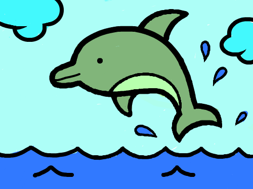 돌고래 : 굴포초 온채연 스케치판 ,sketchpan
