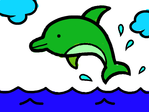 돌고래 : 굴포초황형환 스케치판 ,sketchpan