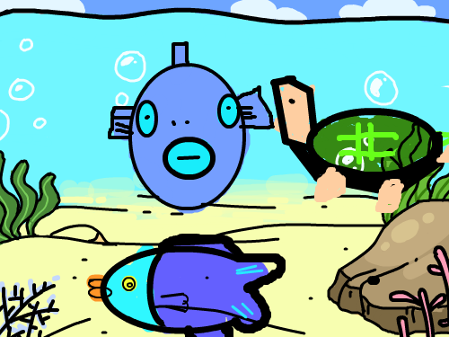 바닷속 : 굴포초황형환 스케치판 ,sketchpan