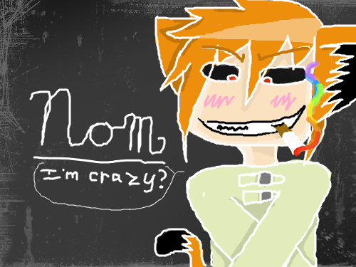 My oc nom : Nom is a shapeshifting chesire cat. He likes to smoke alot, he is extremely annoying and insane. 스케치판 ,sketchpan