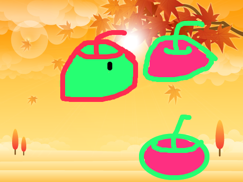 가을 사과 : 우찬민우리 스케치판 ,sketchpan