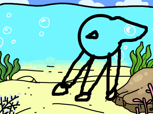 바닷속 : 굴포초김서한 스케치판 ,sketchpan