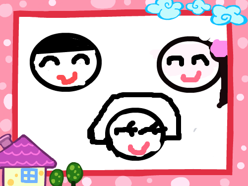 가족 : 굴포초김수 스케치판 ,sketchpan