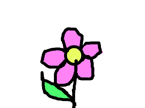 분홍꽃 : 굴포초박새나 스케치판 ,sketchpan