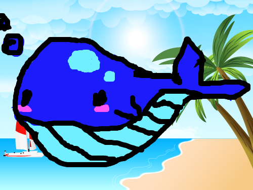 고래 : 굴포초박새나 스케치판 ,sketchpan