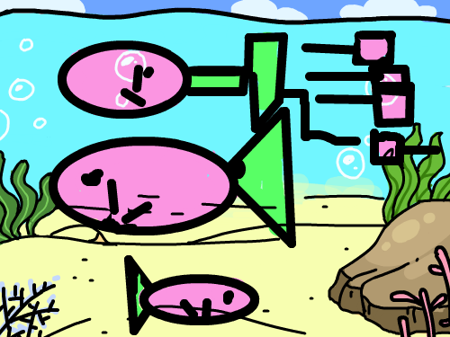 바닷속 풍경 : 굴포초김정호 스케치판 ,sketchpan