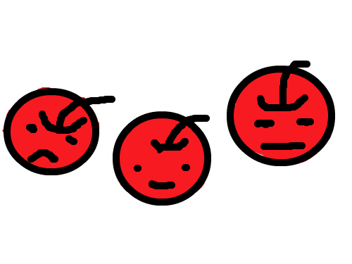 사과 : 굴포초홍우택 스케치판 ,sketchpan