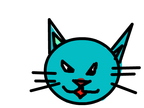 고양이 : 굴포초홍우택 스케치판 ,sketchpan