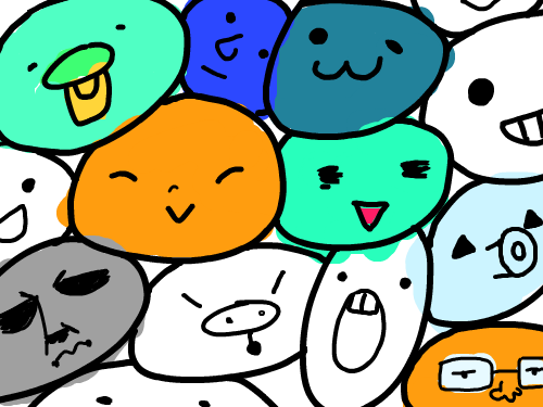 동글 : 굴퐁초홍우택 스케치판 ,sketchpan