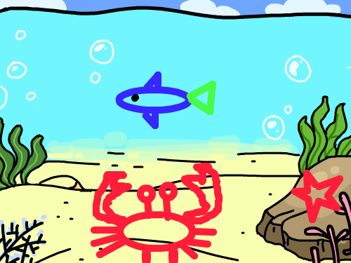 바다 : 굴포초유길수 스케치판 ,sketchpan