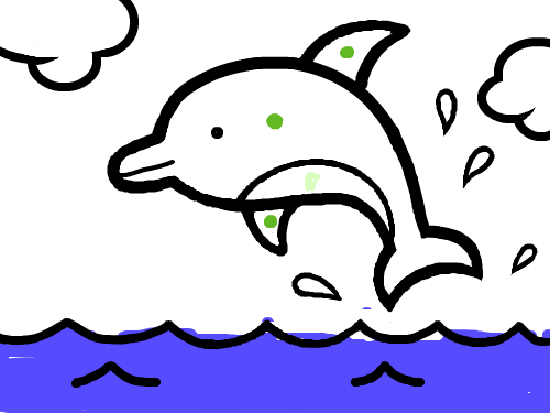 돌고래 : 굴포초강현서 스케치판 ,sketchpan