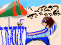 가고싶은 바닷가 : 자세한 그림은 pass 스케치판 ,sketchpan