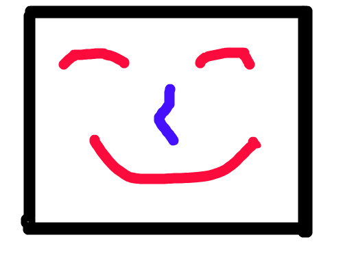 얼굴찡그리기 : 점점 얼굴이 찡그러지는 그림입니다. 스케치판 ,sketchpan