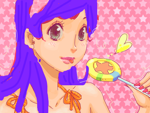 퍼플레이디 : 퍼플컨셉의 걸 스케치판 ,sketchpan