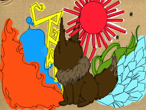 이브이 진화 :   스케치판 ,sketchpan
