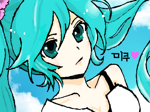 미쿠 : 미쿠미쿠 스케치판 ,sketchpan