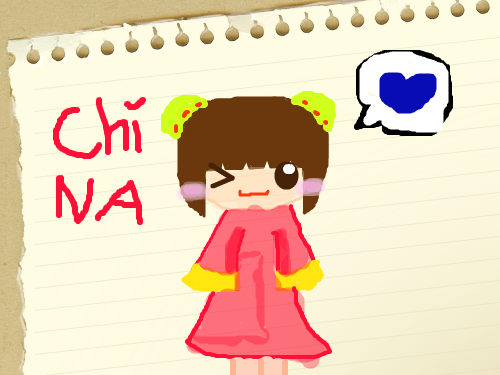 China Girl : Cute!! 스케치판 ,sketchpan