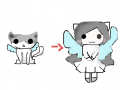 천사 고양이 의인화 : 의인화~ 스케치판 ,sketchpan
