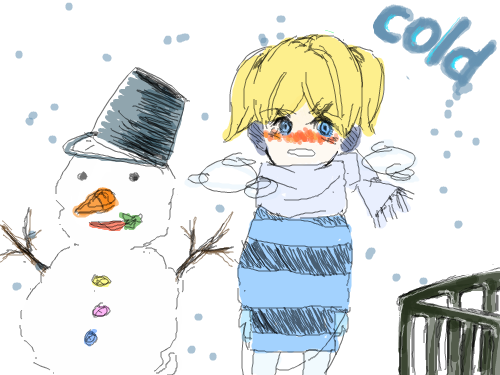 cold : 겨울날 버블스! 스케치판 ,sketchpan