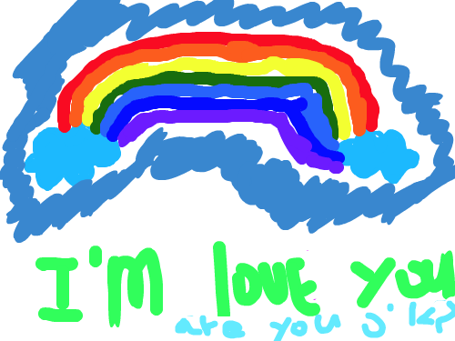 무지개 : 하늘에 떠있는 무지개 입니다 스케치판 ,sketchpan