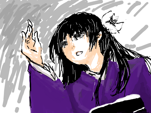 먹구름- : 기모노는 먹구름과 마주해선 안될것같아. 스케치판 ,sketchpan