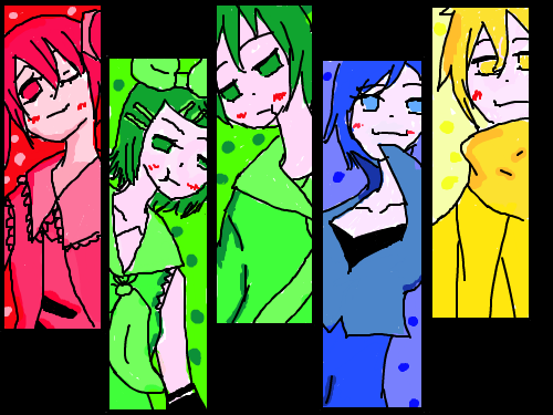 보컬로이드 채색 : 힘들어요 스케치판 ,sketchpan