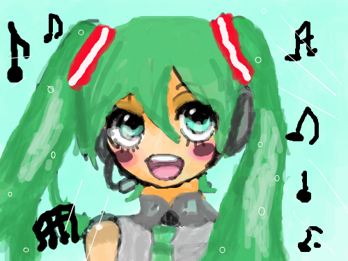 하츠네미쿠 : 하츠네미쿠 스케치판 ,sketchpan