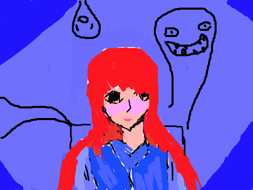 유령들 : 그녀는 귀신일꺄 사람일까 스케치판 ,sketchpan