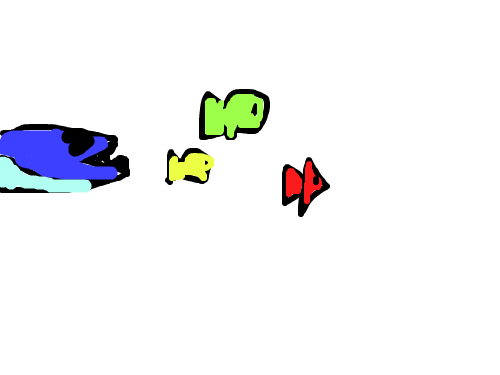 썩소 : 물고기가 썩소 스케치판 ,sketchpan