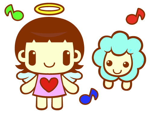 엔젤이와 양 : 색칠 한것 임 스케치판 ,sketchpan