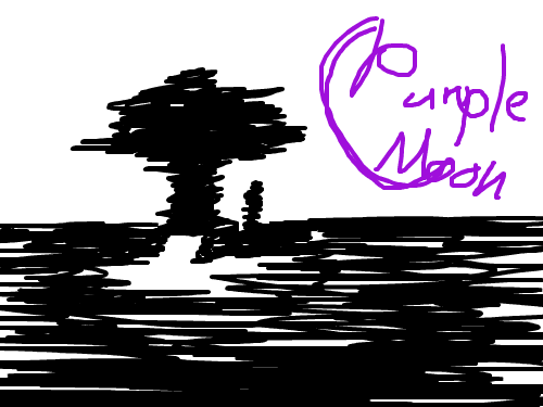 Alone : 나무와 홀로 서있는 남자 스케치판 ,sketchpan