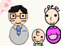 우리가족 : 나는 엄마,아빠,아기를 그렸다. 스케치판 ,sketchpan