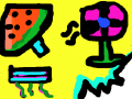 여름 : 여름 생각나는것 스케치판 ,sketchpan