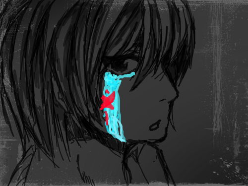 미안해. : 이 그림은 흑월야령 이라는 그림에 참여해서 햇습니다.이 그림은 사랑하는 사람에게 상처를 주기 싫은 한 남자입니다 스케치판 ,sketchpan